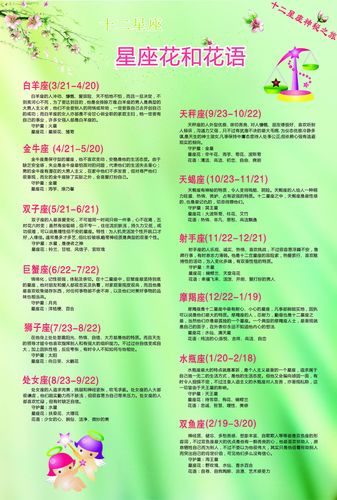 660海报印制展板素材857花店十二星座花和花语介绍