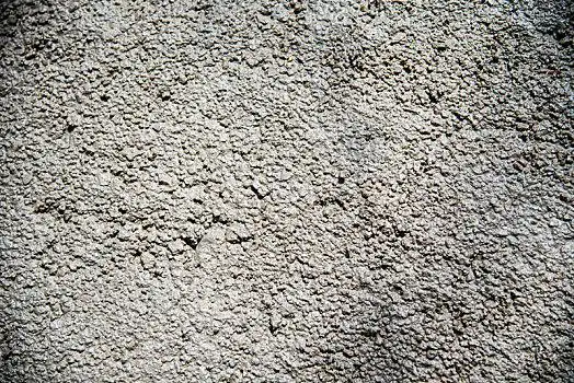 硬化后的混凝土粗糙的表面特写