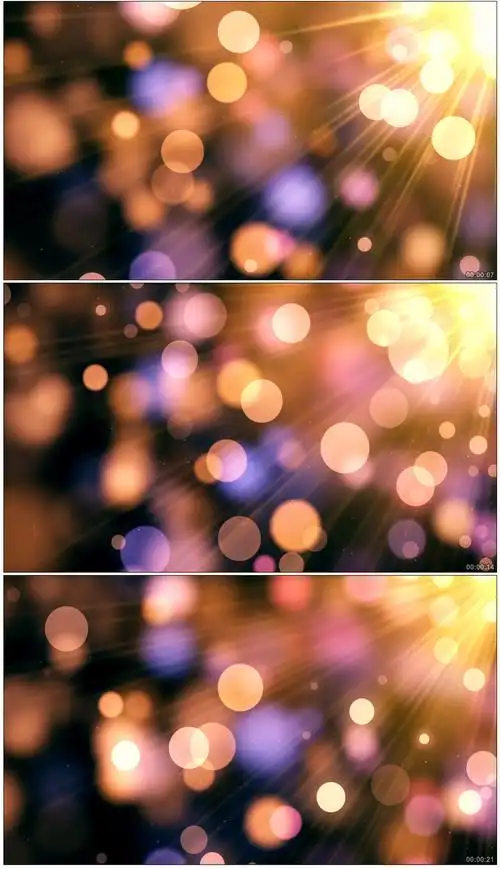 金色光芒梦幻光点飘动舞台晚会背景高清视频