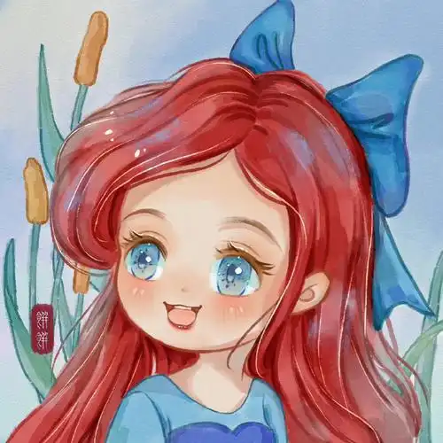 迪士尼公主头像,太甜美了吧画师:饼饼小画薄#头像##迪士尼