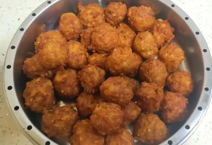 不用过年就能吃的炸肉丸子