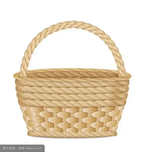 彩色篮子卡通简笔画