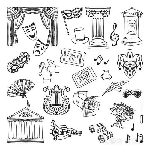 歌剧矢量图标插画-正版商用图片0u8r0z-摄图新视界