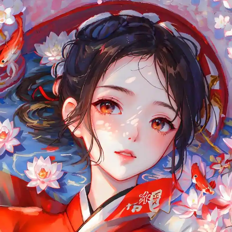 女生头像丨锦鲤纷飞,美丽绽放,古风之美.#头像 #头像分享  - 抖音