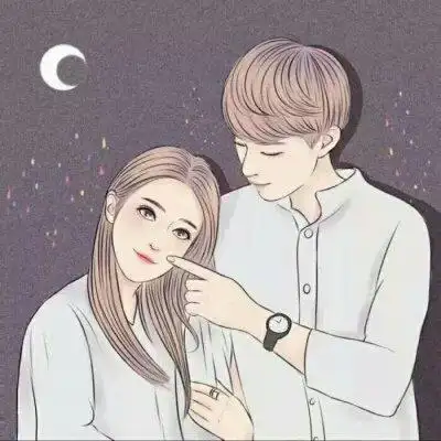 可爱彩绘动漫情侣头像 别来无恙你在心上