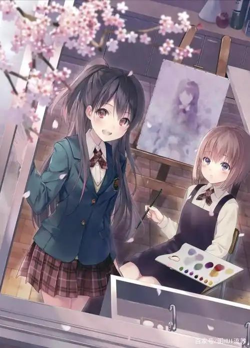 二次元动漫女生闺蜜壁纸