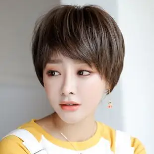 七街皇后女士假发短发圆脸齐耳造型蓬松自然逼真帅气女网红假发套