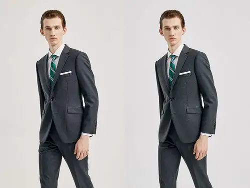 19年男装西服模特修图