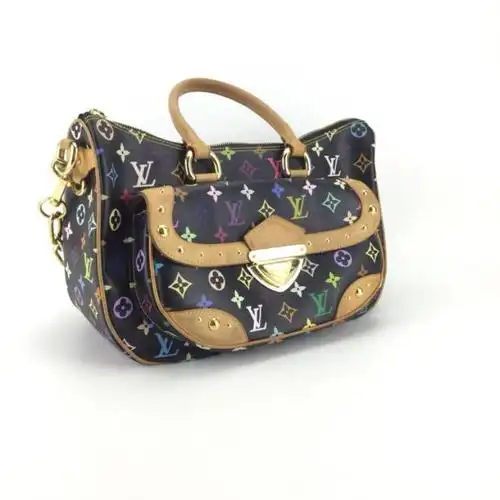 lv路易·威登黑三彩手提包