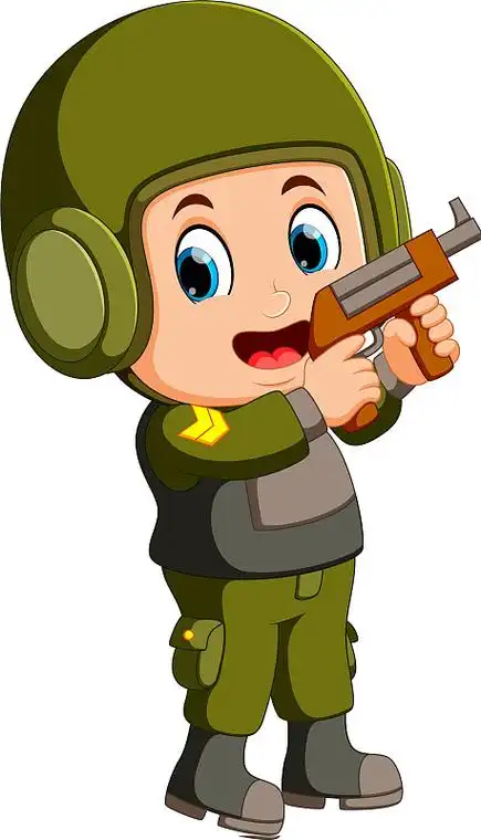 士兵用手枪插画下载
