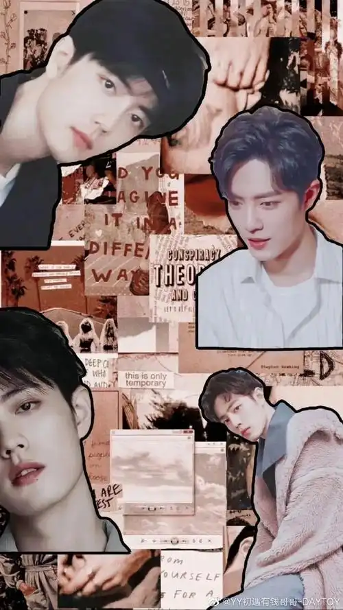 肖战超话#肖战壁纸无水印#又去偷了点拼接壁纸拿来做微信聊天背景图