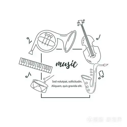 插画 音乐节,爵士晚会,邀请函,贺卡,音乐会海报的模板.
