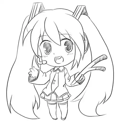 仅仅坚持了一两周#线稿  #画画  #q版  #临摹