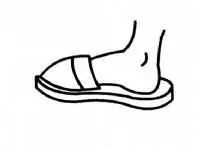 穿拖鞋的脚简笔画