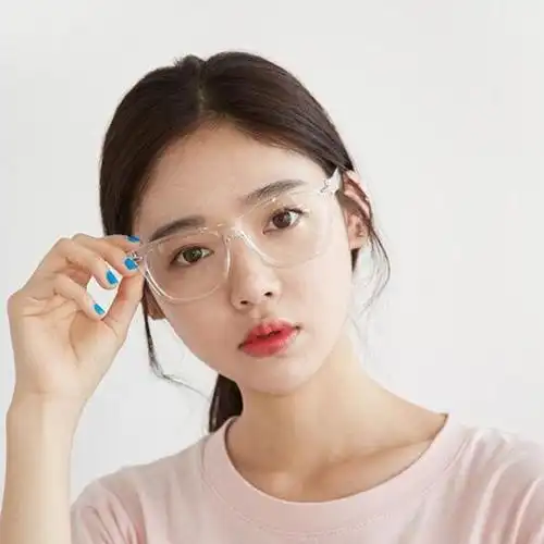 网红款全透明眼镜框潮女200度文艺百搭平光镜男情侣学生近视眼睛