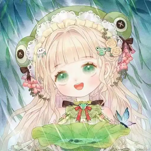 绿色系小清新可爱女生头像