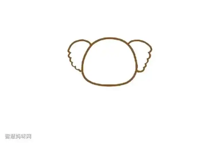 可爱考拉的简单画法-图1简笔画作品完成图