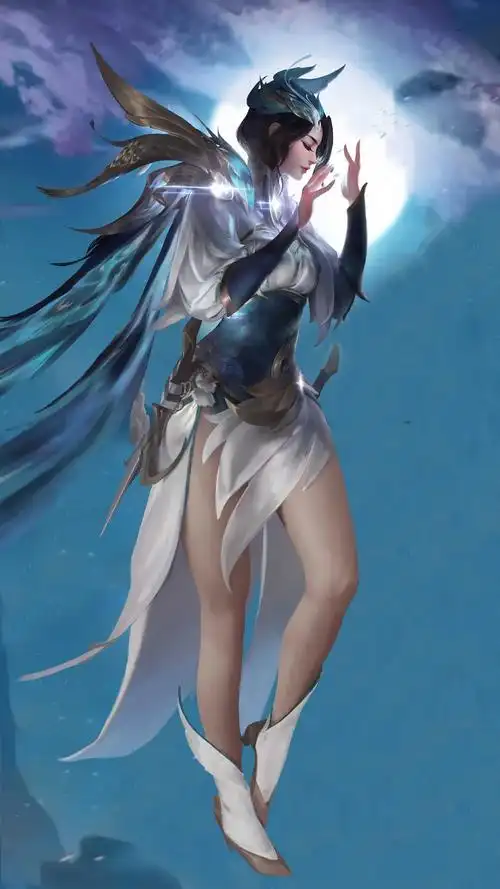 虞姬大长腿云霓雀翎全身图片壁纸