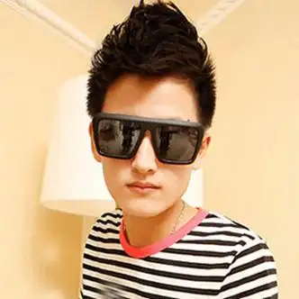 莫西干式飞机头短发图片潮男发型两边剪短帅气清爽