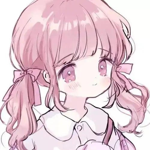 卡通头像丨可爱粉色系少女心卡通动漫女生头像