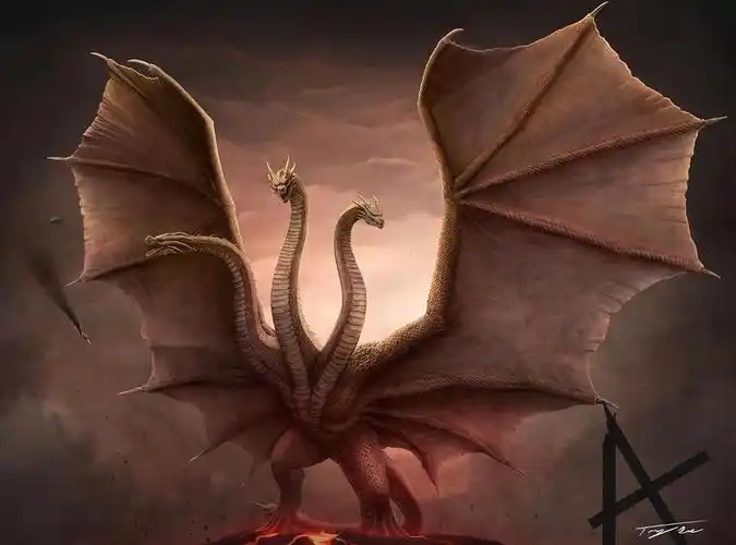 哥斯拉# #怪兽# 传奇基多拉,拉顿,魔斯拉