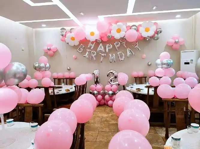 中江县金麒麟火锅店儿童12岁生日派对布置