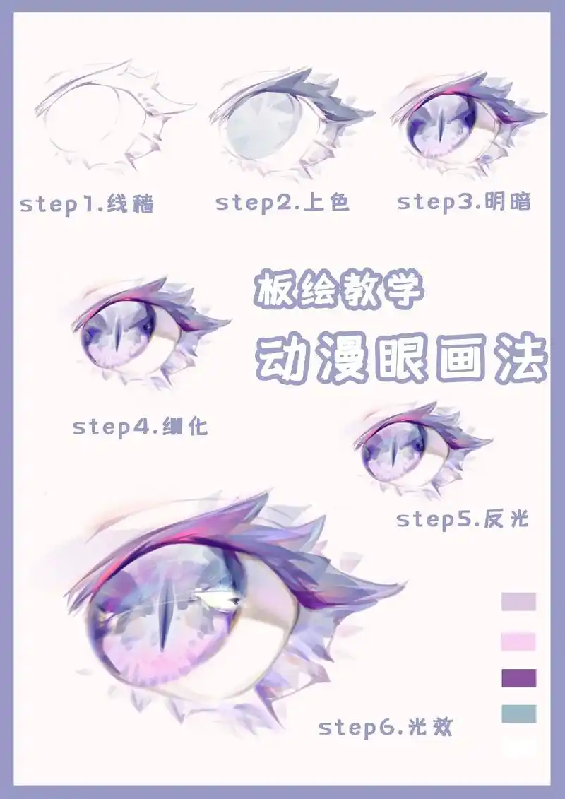 保姆级眼睛教程75超详细二次元眼睛画法.