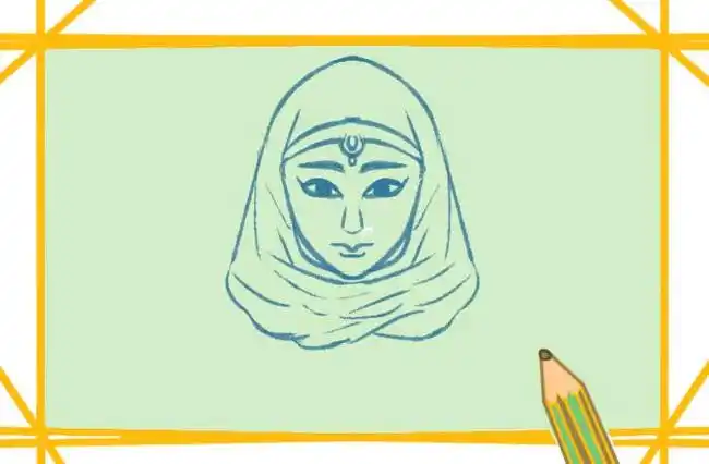 阿拉伯女人的简笔画