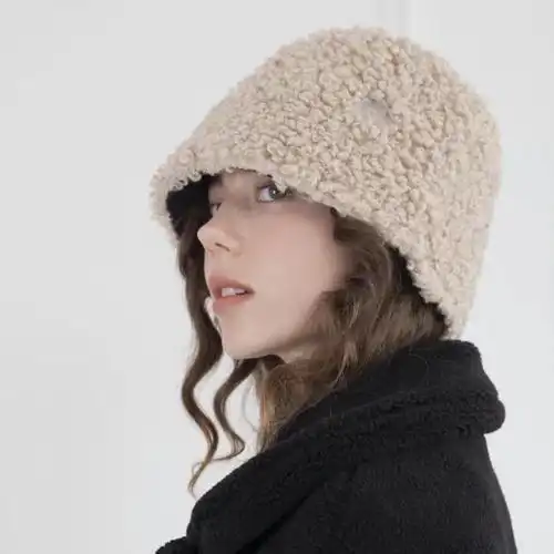 2022年秋冬新品后益子品牌hosea保暖暖绒双面圆筒帽现货水桶帽子