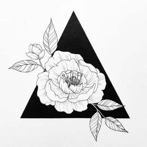 创意花卉黑白线稿图片,一支笔也能画出来的创意线稿花卉,可收藏