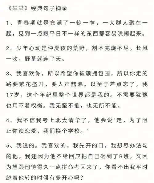 某某经典语录摘抄0101后劲太大了