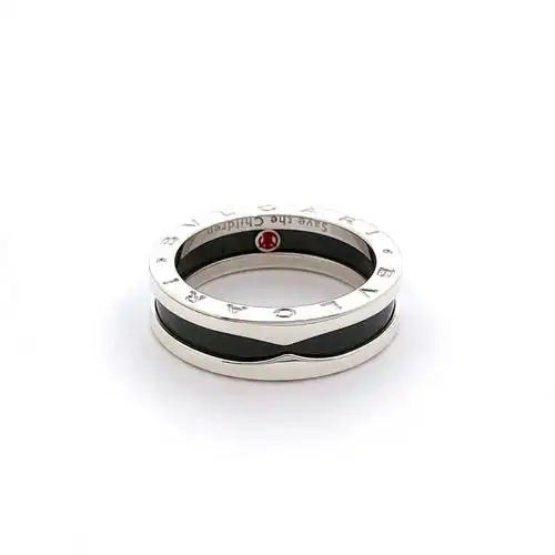 bvlgari宝格丽慈善善款系列男女女同款黑陶瓷戒指戒指