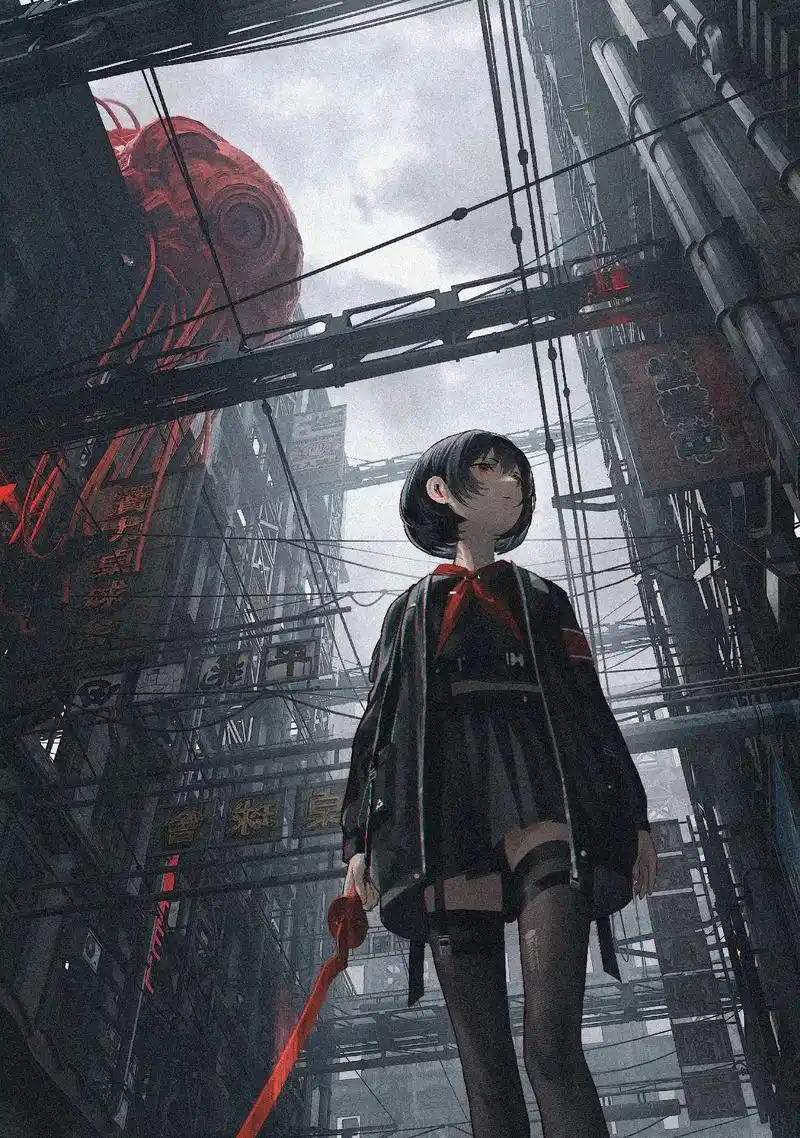 二次元 #美女 #动漫 #恐怖 有一次回家跟镜子里的我玩石 - 抖音