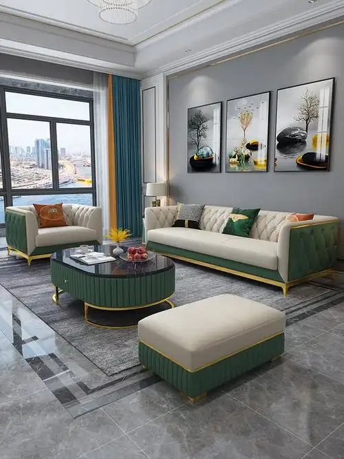 科技布沙发侘寂风轻奢现代简约小户型客厅拉扣布艺沙发2021年新款