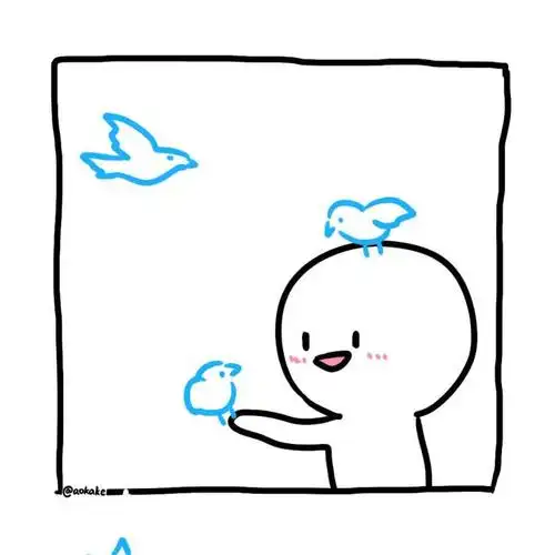 简笔白色小人情头情侣头像卡通可爱卡哇伊楼上楼下系列