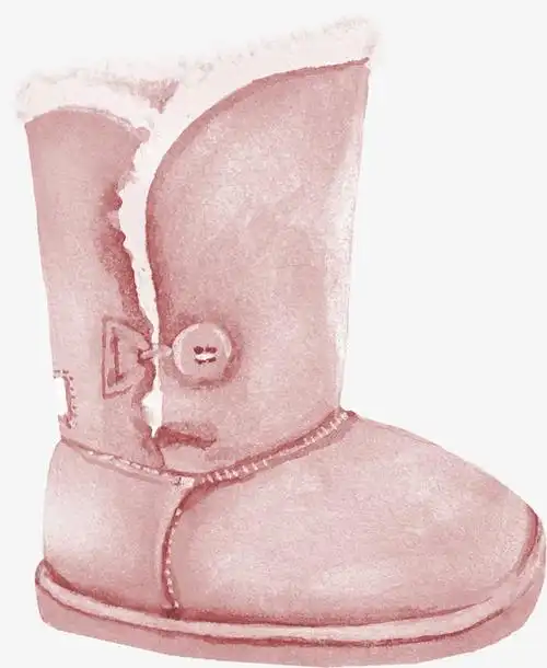 手绘女士长筒雪地靴