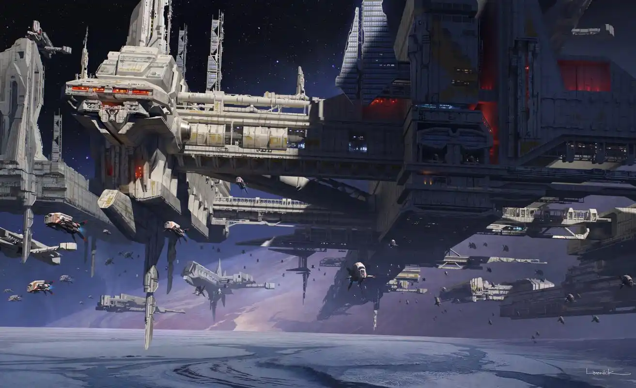 一组科幻机械"飞船"插画作品欣赏!想象力丰富造型帅气!