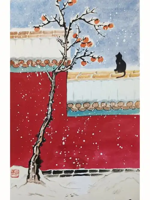 仿佛又穿越回了那座古老的紫禁城,画面中表现的就是故宫一角的美