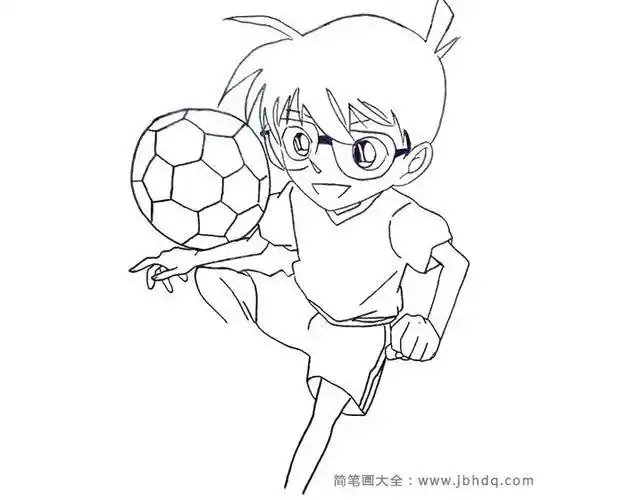 学画名侦探柯南的简笔画