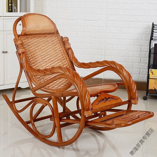 天府家逸天然真藤摇椅 老人藤摇椅 客厅摇椅躺椅 真藤摇椅阳台逍遥椅