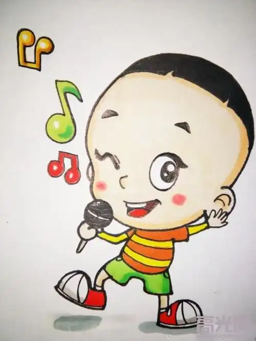 卡通人物简笔画教程还原开心果大头儿子