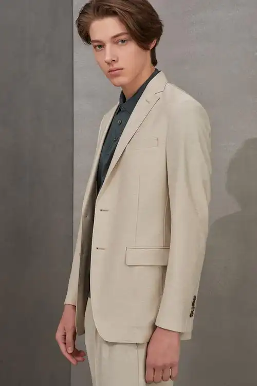 allegri_米色 《ramie twill》 西装外套