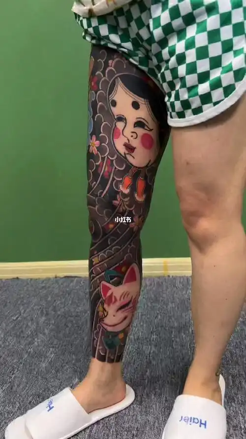 喜欢点赞收藏#女生花腿  #城阳纹身  #青岛纹身  #日式老传统纹身