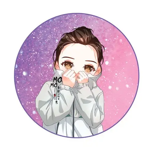 杨幂q版手绘头像壁纸momo手绘工作室