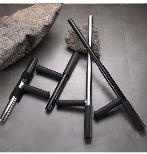 伸缩武术拐t型棍t型拐棍t拐 t棍丁字拐杖合金钢伸缩t字棍防身器材