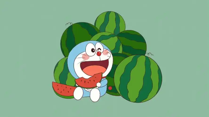 哆啦a梦  #我的日常  #哆啦a梦  #夏天  #西瓜  #每日壁纸  #壁纸