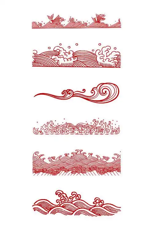 海浪波涛浪花设计元素