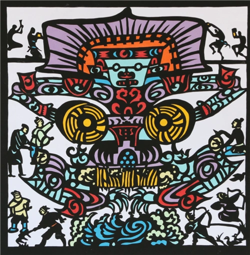 《梦回良渚》作品说明:在良渚文化遗址中出土的玉器数量众多,神人兽面