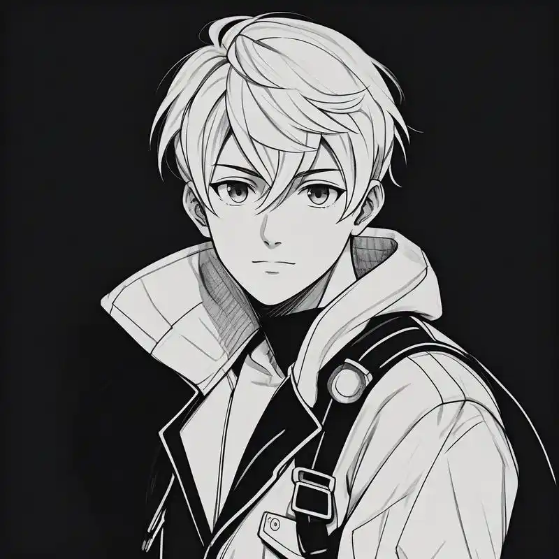 黑白素描男生头像,帅气又冷酷90 今天给大家分享一组黑白素描风格的