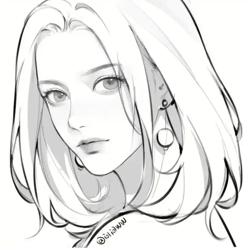 分享一组插画头像线稿.线稿练习#画画 #板绘 #procre - 抖音